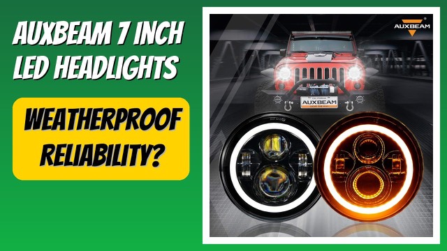 Auxbeam 7-inch round LED headlights for Jeep Wrangler
