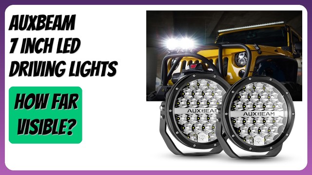 Pair of Auxbeam 7-inch round LED driving lights with aluminium housings