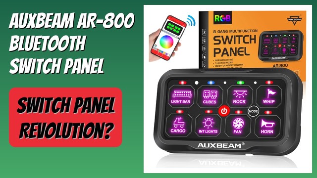 Auxbeam AR-800 8 gang switch panel with RGB backlighting