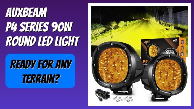 Round 4-inch Auxbeam amber LED pod light with aluminium housing