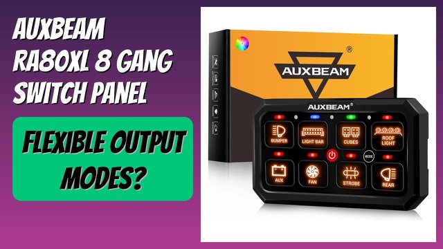 Auxbeam RA80XL eight-switch panel with large backlit buttons