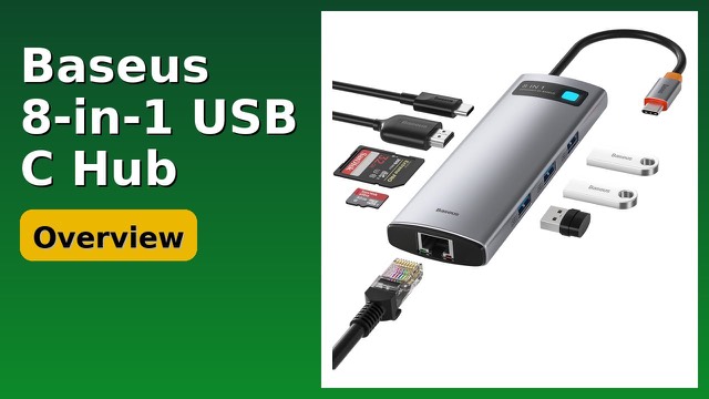 Baseus 8-in-1 USB-C hub with HDMI, Ethernet and USB ports