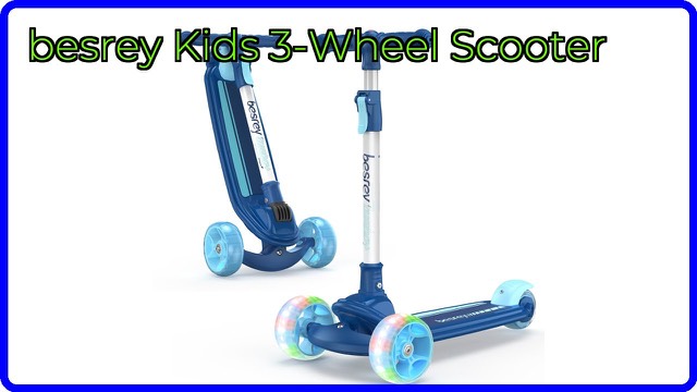 besrey three-wheel kids kick scooter with light-up wheels