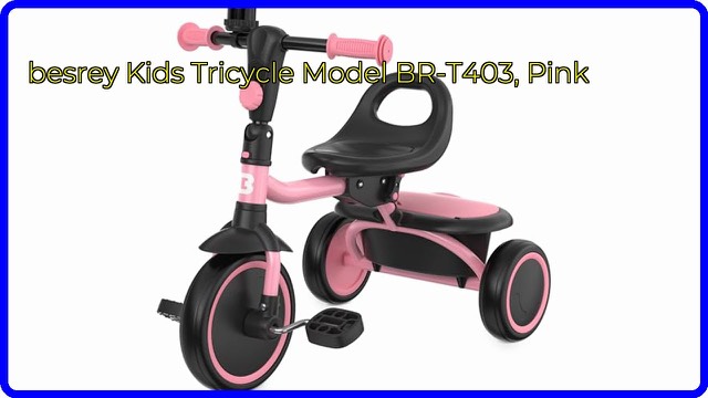 Pink besrey folding toddler tricycle with foam wheels