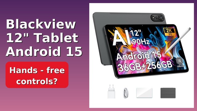 Blackview 12-inch Android 15 tablet with pen and case