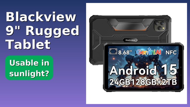 Blackview 9-inch rugged Android tablet in black