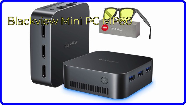 Blackview MP80 mini PC with HDMI, USB and Ethernet ports