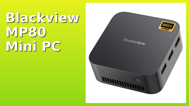 Blackview MP80 mini PC, a small square black desktop computer
