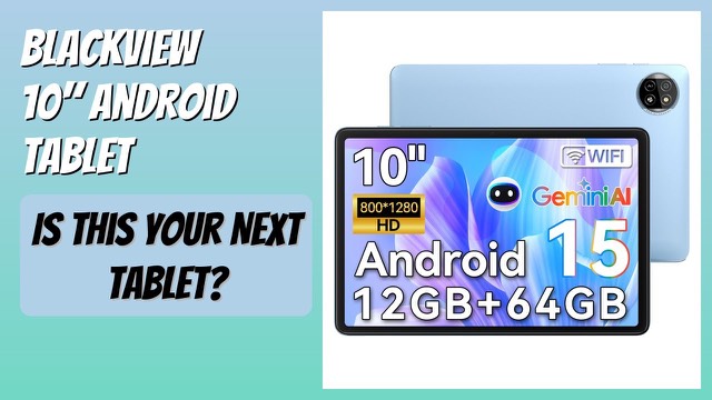 Blackview T310 10.1-inch Android tablet in blue
