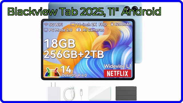 Blackview Tab 9 WiFi 11-inch Android tablet in blue