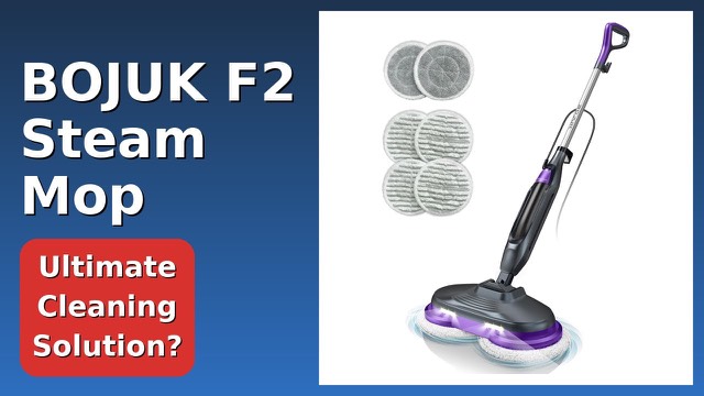 BOJUK F2 steam mop with rotating pads on a hard floor