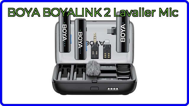BOYA BOYALINK 2 wireless lavalier microphone kit with charging case