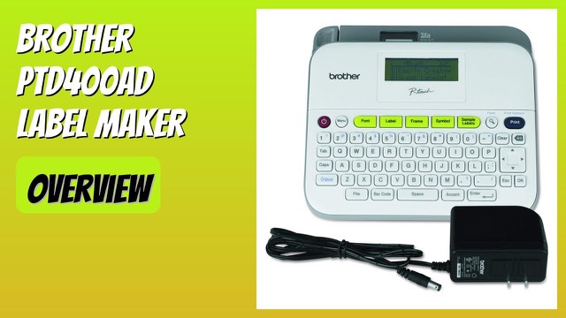 Brother P-touch PT-D400AD white label maker with QWERTY keyboard