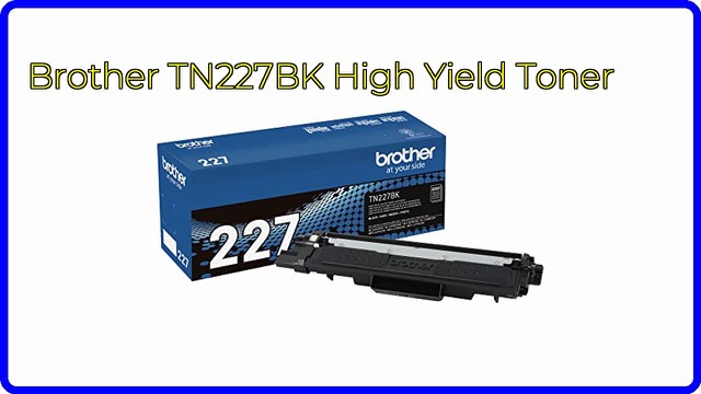 Brother TN227BK genuine high yield black toner cartridge