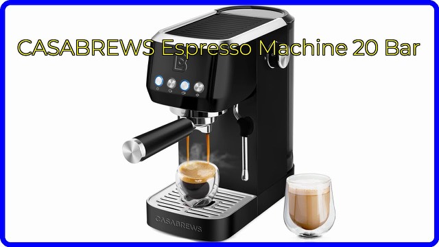 Black CASABREWS 3700E compact espresso machine with steam wand