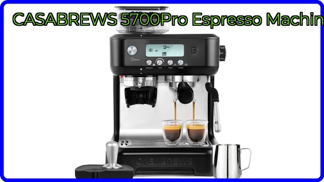CASABREWS 5700Pro espresso machine with built-in grinder in black