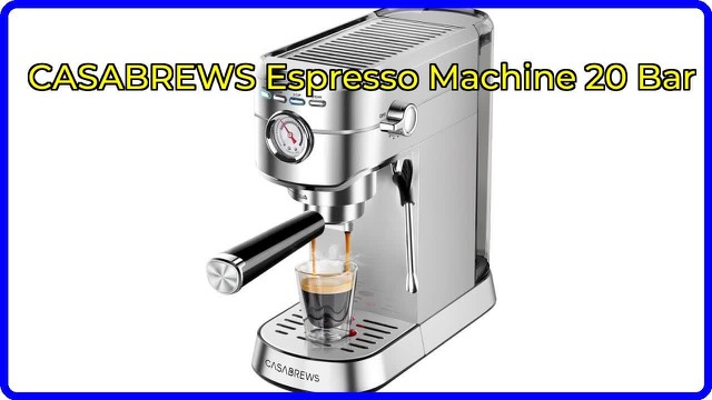 CASABREWS CM5418 stainless steel compact espresso machine with steam wand