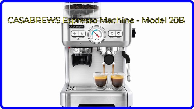 CASABREWS espresso machine with built-in grinder, pressure gauge and steam wand