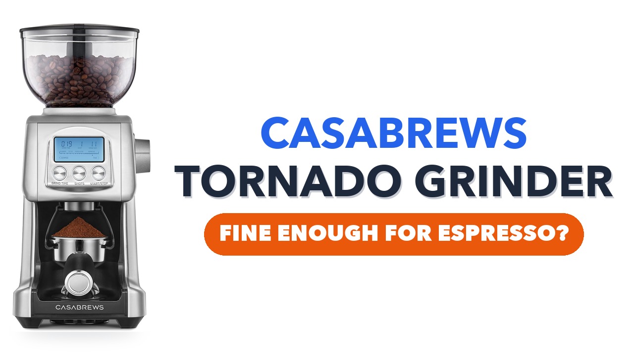 CASABREWS Tornado conical burr coffee grinder in brushed stainless steel