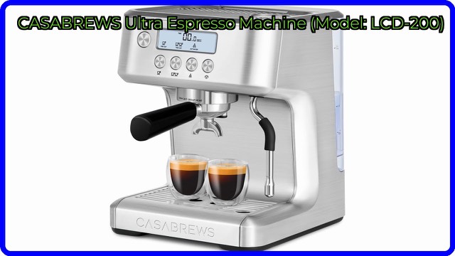 CASABREWS Ultra stainless steel espresso machine with LCD display
