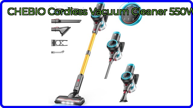 CHEBIO V16PRO cordless stick vacuum standing upright on its own