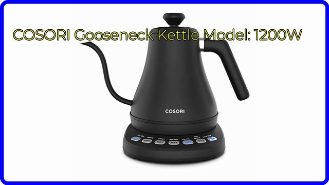 COSORI electric gooseneck kettle with temperature presets