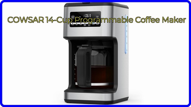 COWSAR 14-cup stainless steel programmable drip coffee maker