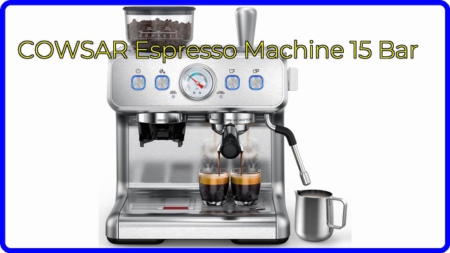 COWSAR CM8050 stainless steel espresso machine with built-in grinder