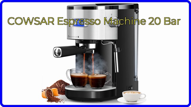 COWSAR CM8054 compact semi-automatic espresso machine with steam wand