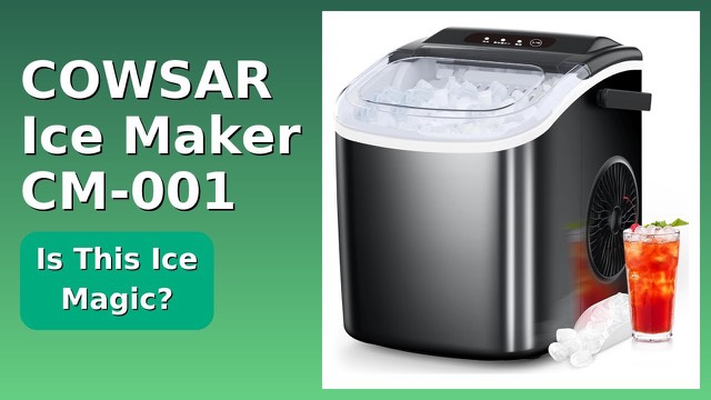 COWSAR portable countertop ice maker with ice basket and scoop
