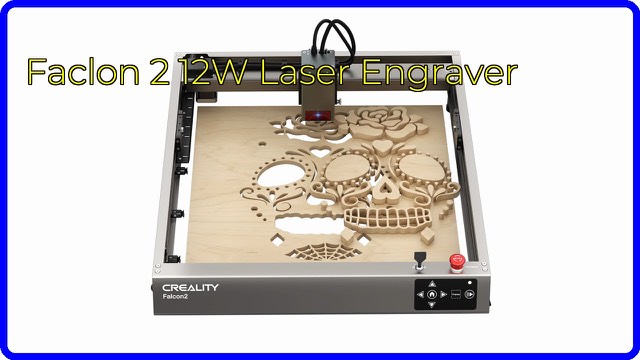 Creality Falcon2 12W laser engraver and cutter on a workbench