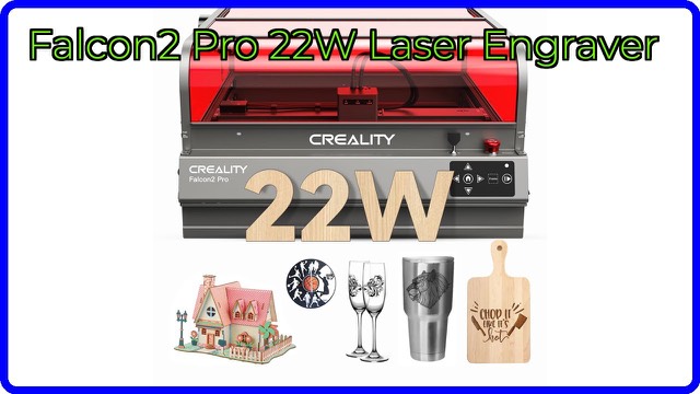 Creality Falcon2 Pro 22W enclosed desktop laser engraver and cutter