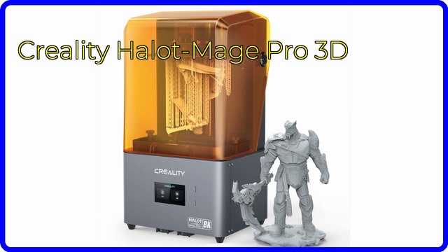 Creality Halot-Mage Pro resin 3D printer with orange flip lid