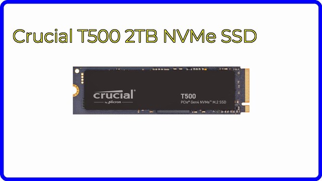 Crucial T500 2TB M.2 NVMe solid-state drive