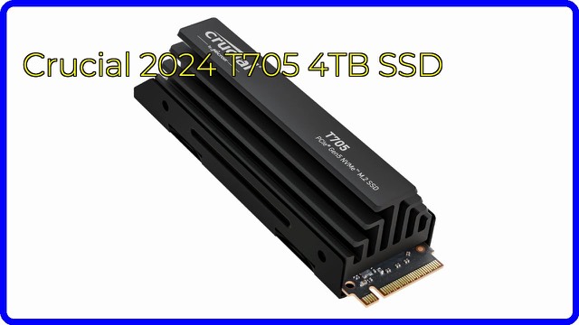Crucial T705 4TB NVMe SSD with aluminium and copper heatsink