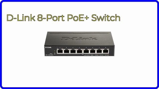 D-Link DGS-1100-08PV2 8-port gigabit PoE+ desktop switch