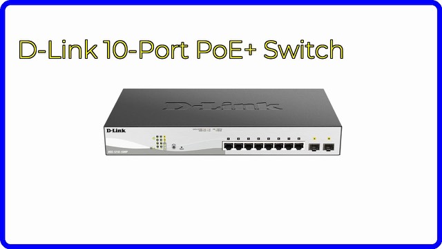 D-Link DGS-1210-10MP 10-port Gigabit PoE+ smart managed switch