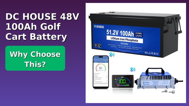 DC HOUSE 48V 100Ah lithium golf cart battery with charger and LCD monitor