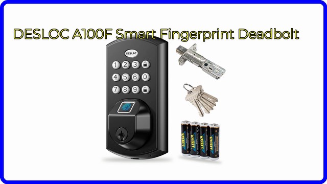 DESLOC A100F fingerprint smart deadbolt fitted to a front door