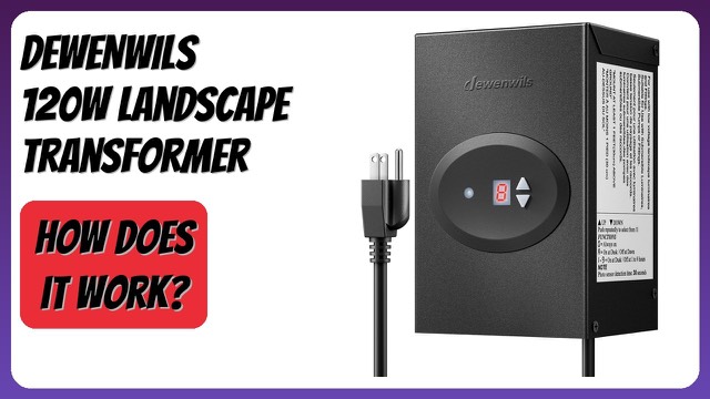 DEWENWILS 120W low-voltage landscape lighting transformer with built-in sensor