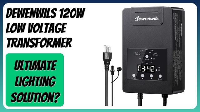 DEWENWILS 120W polycarbonate low-voltage transformer for LED landscape lights