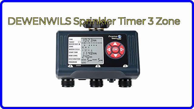DEWENWILS three-zone hose faucet sprinkler timer with LCD screen