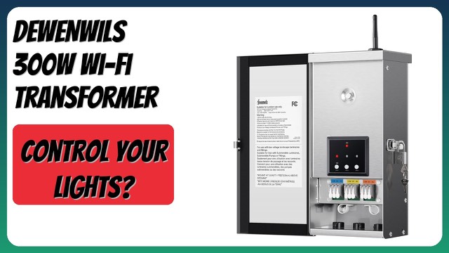 DEWENWILS 300W Wi-Fi landscape lighting transformer with three zones in a stainless steel case