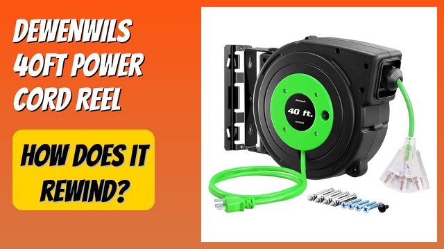 DEWENWILS 40ft retractable extension cord reel with triple outlet