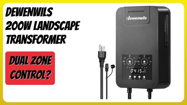 DEWENWILS 200W two-zone low-voltage landscape lighting transformer