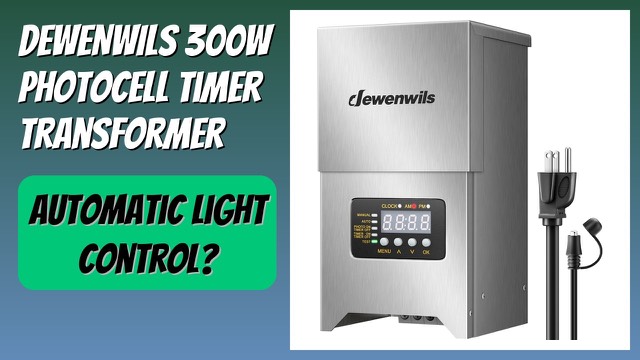 DEWENWILS HSLT05H stainless steel 300W landscape lighting transformer with photocell