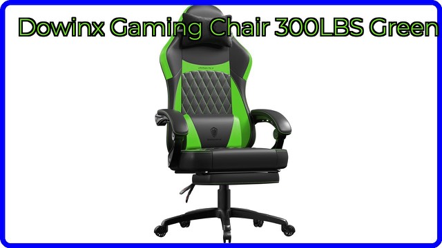 Dowinx 6650A high-back gaming chair in green with footrest