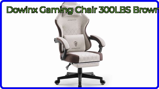 Dowinx 6650F brown fabric gaming chair with footrest