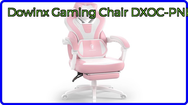 Pink Dowinx gaming chair with footrest and headrest