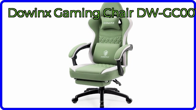 Dowinx green fabric gaming chair with flat seat cushion